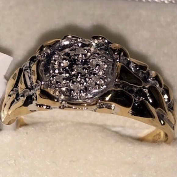 Real Diamond Men Pinky Ring, best gift for men, not Moissanite not CZ  best gift - Picture 7 of 8